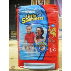 Diapers - Swim Pants - Little Swimmers - Huggies Brand - Large Size / 14 Kg + Up / 32 lbs Up / 1 x 17 Diapers